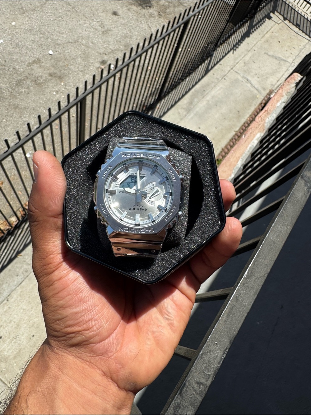 G-Shock Stainless Steel Silver Men's Watch - Sleek Metal Design